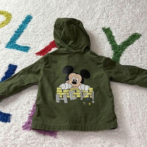 Zara x Disney Baby Military Hooded Jacket - Picture 1 of 6